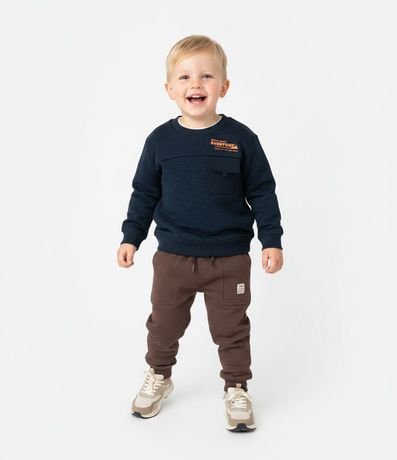 Pantalón Infantil en Modal con Recortes y Bolsillos - Talle 1 a 6 años