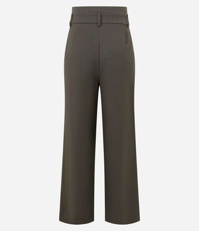 Pantalón Recto Texturizada con Cinturón 7