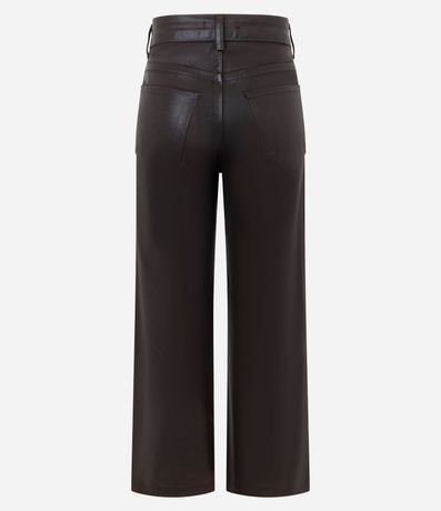 Pantalón Recto en Jeans Resinado con Cintura Alta 3