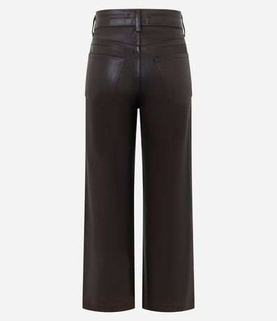 Pantalón Recto en Jeans Resinado con Cintura Alta 2