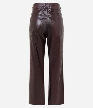 Pantalón Recto en Jeans Resinado con Cintura Alta 2