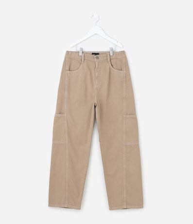 Pantalón Infantil Skate en Sarga con Recortes - Talle 5 a 14 años