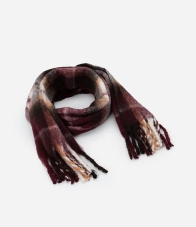 Bufanda en Punto con Estampado de Cuadros 2