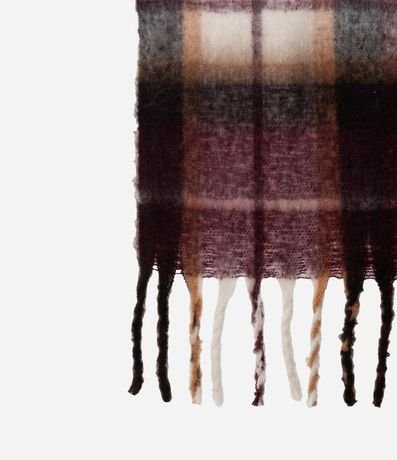 Bufanda en Punto con Estampado de Cuadros 3