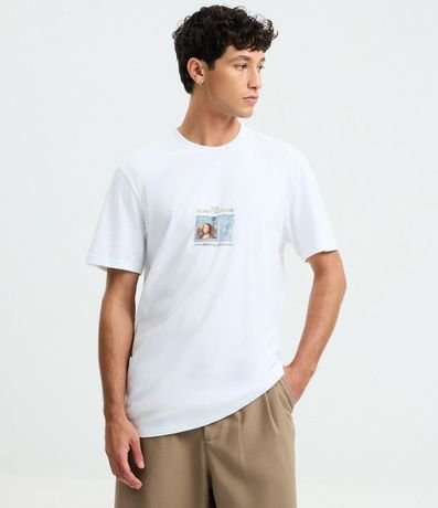 Remera Comfort en Algodón con Estampado Classic Captures Monalisa