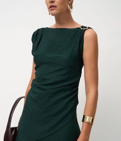 Blusa en Crepé con Adorno en el Hombro y Ruedo Asimétrico 4