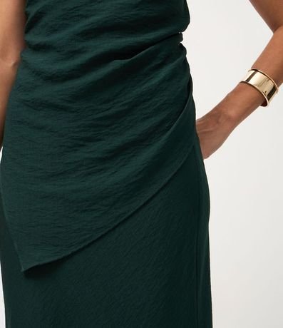 Pollera Midi Evasê en Crepé con Cintura Estructurada 4