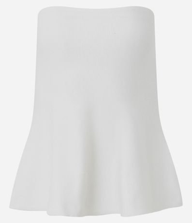 Blusa sin Breteles en Punto con Peplum en el Ruedo 4