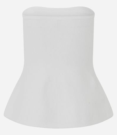 Blusa sin Breteles en Punto con Peplum en el Ruedo 6