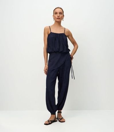 Blusa Balonê en Jacquard Floral con Breteles Finos Ajustables 2