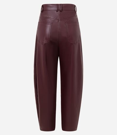 Pantalón Barrel en PU con Cintura Alta 6