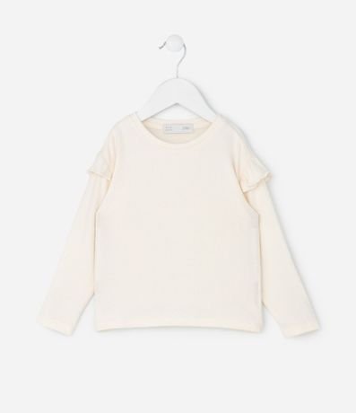 Blusa Infantil con Volado en los Hombros – Talle 1 a 5/6 años