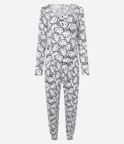 Pijama Larga con Estampa de Hello Kitty