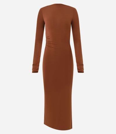 Vestido Midi con Escote Degagê en la Espalda
