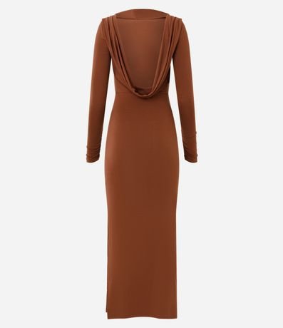 Vestido Midi con Escote Degagê en la Espalda 3