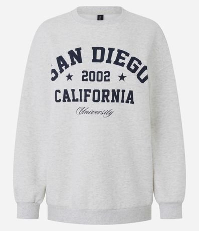 Suéter Cerrado College en Algodón con Lettering San Diego 5