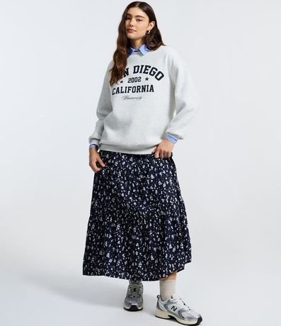 Suéter Cerrado College en Algodón con Lettering San Diego 2