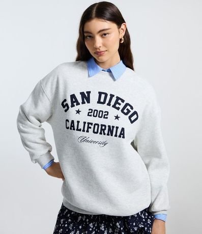 Suéter Cerrado College en Algodón con Lettering San Diego 3