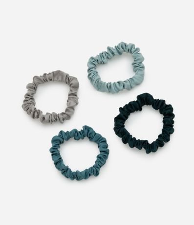 Kit 04 Elásticos para el Pelo Mini Scunchie