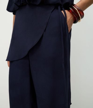 Pantalón Aladim en Jacquard con Canesú Asimétrica Sobrepuesta 3