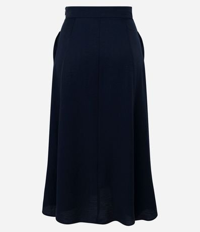 Pollera Midi Fluida en Crepé con Cinturón Ajustable 6