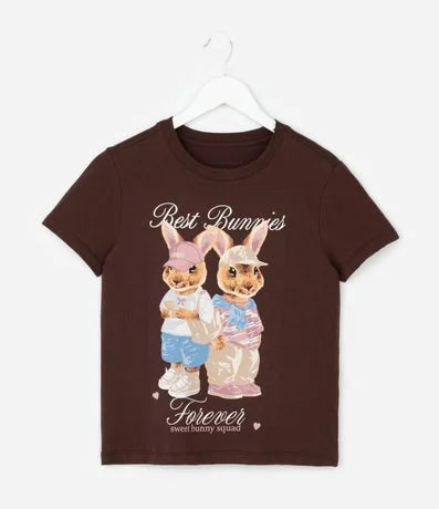 Remera Infantil con Estampa de Conejos – Talle 5 a 14 años
