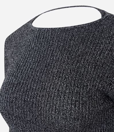 Blusa en Punto Metalizado con Abertura en la Espalda 6