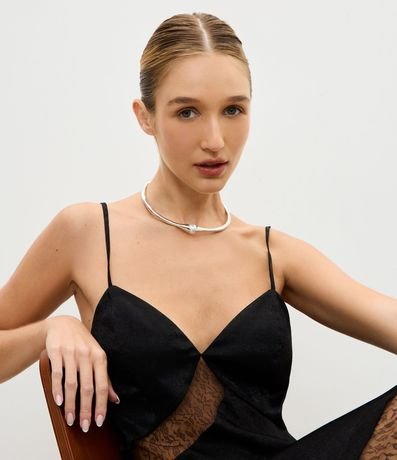 Choker con Resortes y Aplicación de Perla