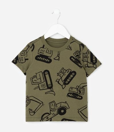 Remera Infantil con Estampado de Tractores y Máquinas – Talle 1 a 5/6 años 2