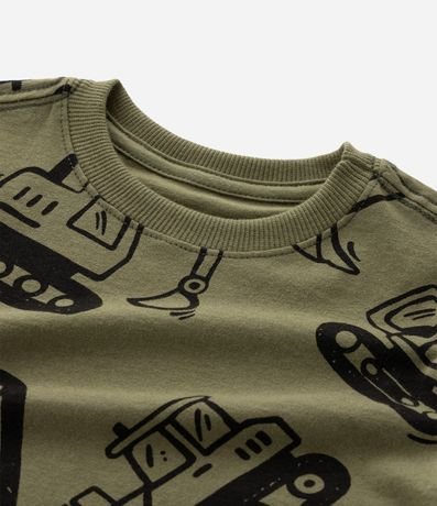 Remera Infantil con Estampado de Tractores y Máquinas – Talle 1 a 5/6 años 5