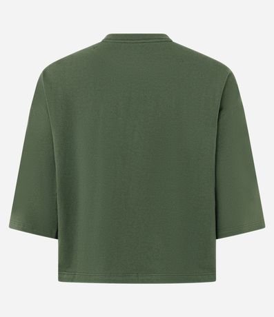 Remera Cropped en Algodón con Manga Corta 5