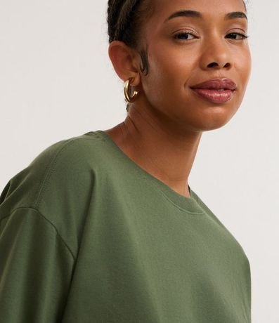 Remera Cropped en Algodón con Manga Corta 3