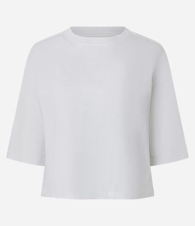 Remera Cropped en Algodón con Manga Corta 4
