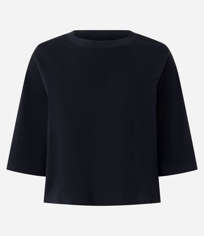 Remera Cropped en Algodón con Manga Corta 4