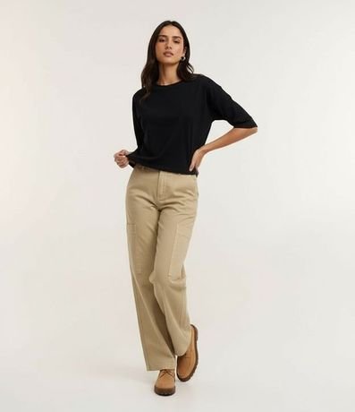 Remera Cropped en Algodón con Manga Corta 4