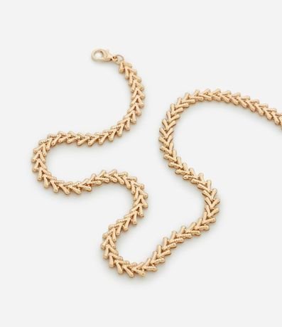 Collar Corto en Metal con Cadena de Corazón 2