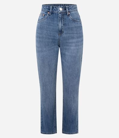 Pantalón Recto Cropped en Jeans con Cintura Alta 5
