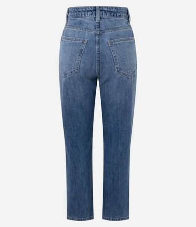Pantalón Recto Cropped en Jeans con Cintura Alta 6