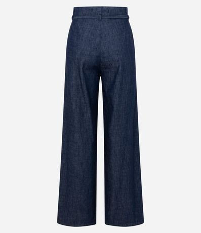 Pantalón Wide en Jeans con Cinturón y Cintura Alta 7