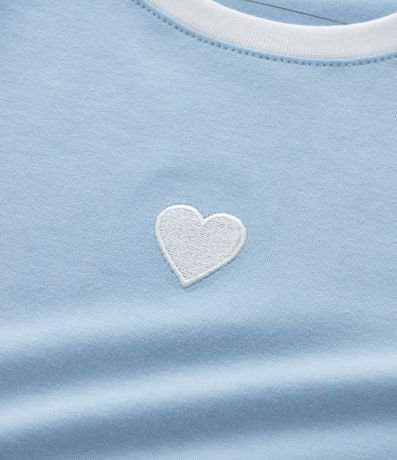 Blusa Infantil Baby Look con Bordado Corazón – Talle 5 a 14 años 4