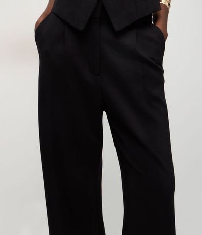 Pantalón Recto en Punto Roma con Cintura Sastre 4