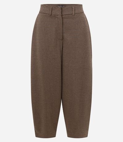 Pantalón Barrel con Estampa de Cuadros 6