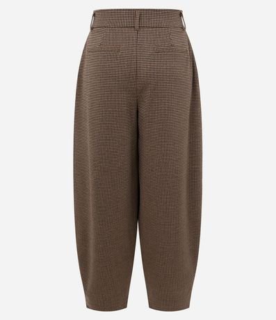 Pantalón Barrel con Estampa de Cuadros 7