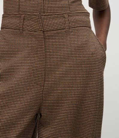 Pantalón Barrel con Estampa de Cuadros 5