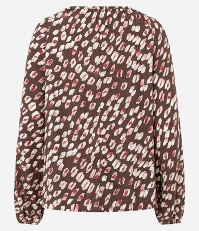 Blusa Manga Larga en Viscosa con Estampada Abstracta 6