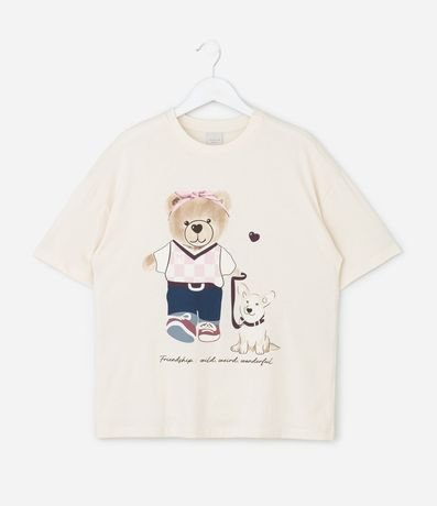 Remera Infantil con Estampa de Oso – Talle 7 a 16 años