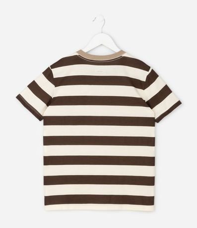 Remera Infantil Regular con Estampa de Rayas y Bolsillo - Talle 5 a 14 años 5