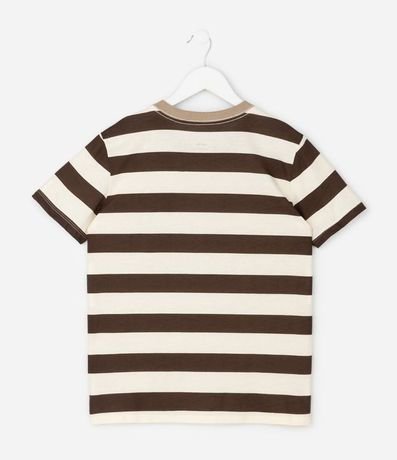 Remera Infantil Regular con Estampa de Rayas y Bolsillo - Talle 5 a 14 años 4