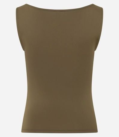 Blusa sin Manga en Microfibra con Escote Canoa 5
