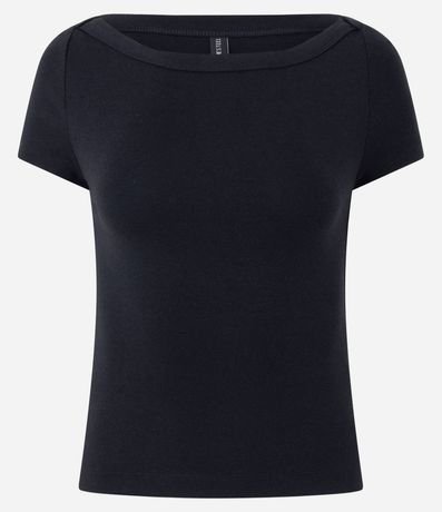 Blusa de Modal con Escote Bote